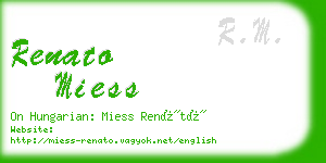 renato miess business card